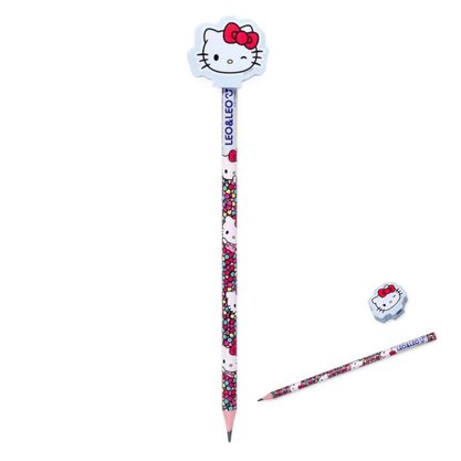 Lápis HB Borracha Na Ponta Hello Kitty