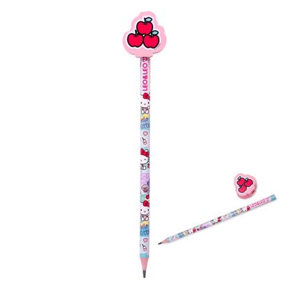 Lápis HB Borracha Na Ponta Hello Kitty