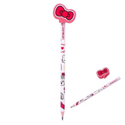 Lápis HB Borracha Na Ponta Hello Kitty