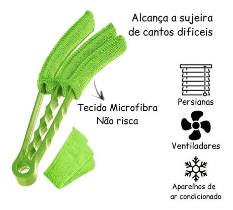 Limpador De Persiana Microfibra Com Refil