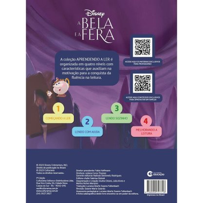 Livro Aprendendo A Ler Nível 2 A Bela E A Fera