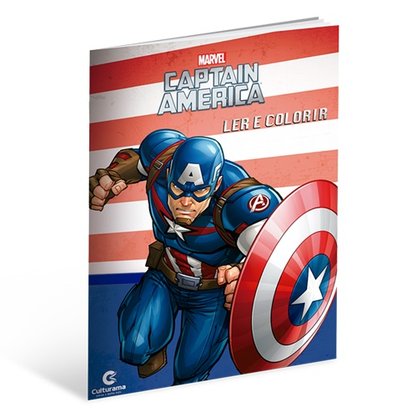 Livro Ler E Colorir Capitão América