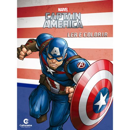 Livro Ler E Colorir Capitão América