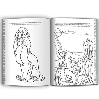 Livro Para Ler E Colorir Rei Leão