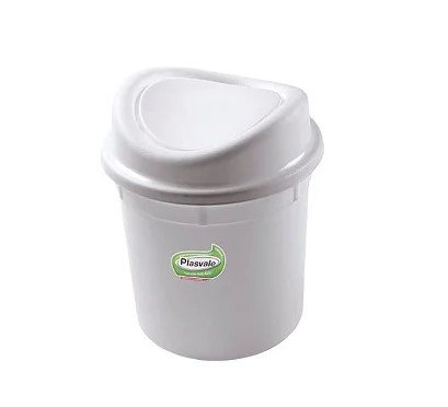 Lixeira Basculante Branco 2,7L Plasvale