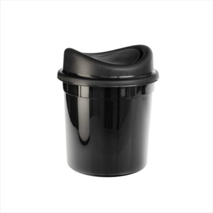 Lixeira Basculante Preto 2,7L Plasvale