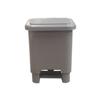 Lixeira Plástica Com Pedal 15L Cor Granizo Plasvale
