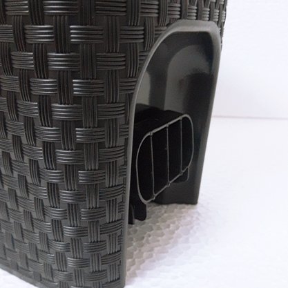 Lixeira Rattan 7L Com Pedal Preto
