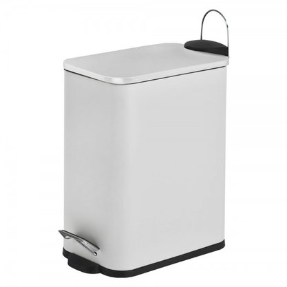 Lixeira Retangular Com Pedal 5L Ferro E Plástico PP Clink