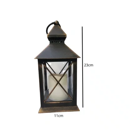 Luminária Decorativa Com Vela Artificial  22 CM