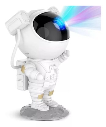 Luminária Projetor De Luz Astronauta Galáxia 8 Cores