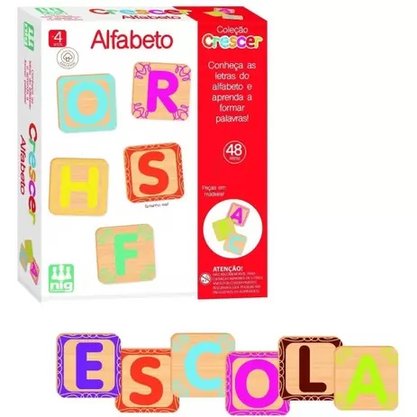 Jogo Educativo Pedagógico Descobrindo O Alfabeto 48 Letras