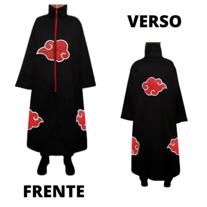 Manto Akatsuki Infantil Ninja Preto 