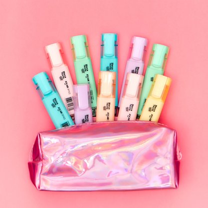 Marca Texto Cores Pastel Trend