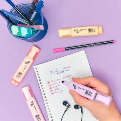 Marca Texto Cores Pastel Trend