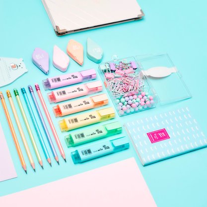 Marca Texto Cores Pastel Trend