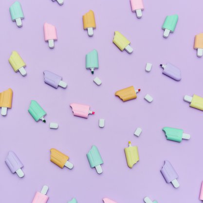Marca Texto Mini Picolé Pastel Trend