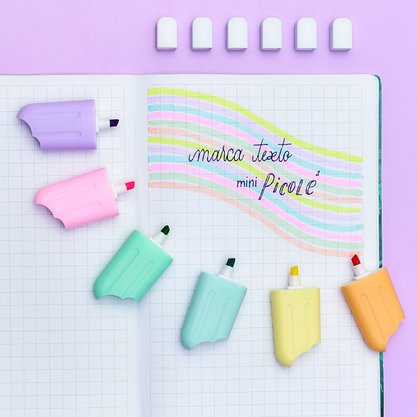 Marca Texto Mini Picolé Pastel Trend