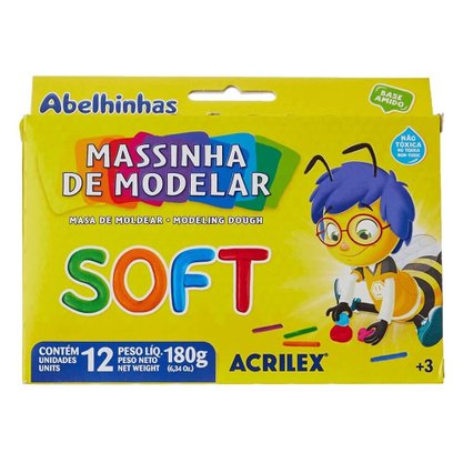Massinha Soft 12 Cores Acrilex