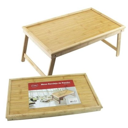 Mesa Dobrável Bambu 30x50x23cm Clink