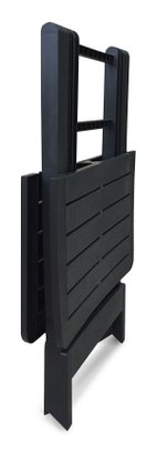 Mesa Quadrada Dobrável Preta Arqplast
