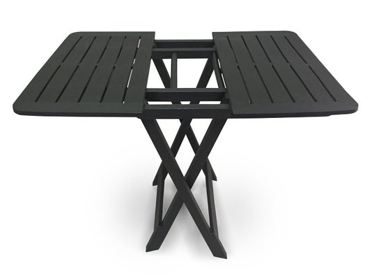 Mesa Quadrada Dobrável Preta Arqplast
