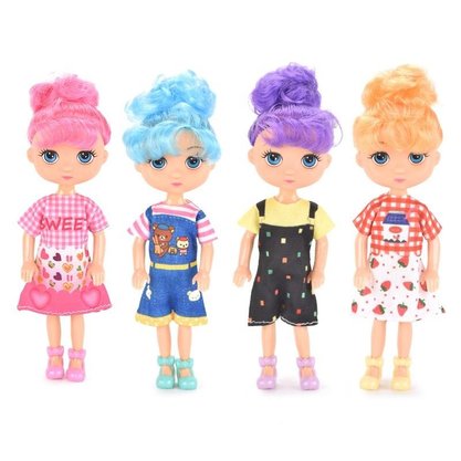 Mini Boneca Beauty Girl Cabelo Colorido