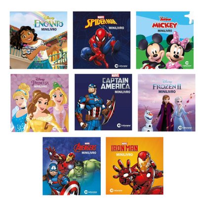 Mini Livro Infantil Ler E Colorir Disney Marvel Culturama