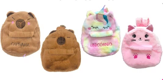 Mochila De Pelúcia 100% Poliéster 30 CM