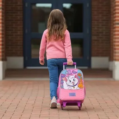 Mochila De Rodinha Gatinha Nini