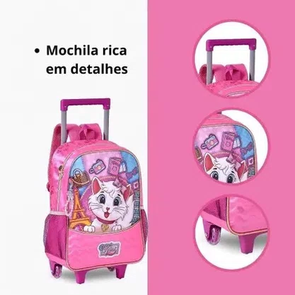 Mochila De Rodinha Gatinha Nini