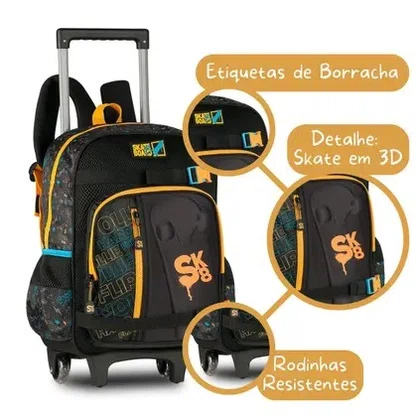 Mochila De Rodinhas Skate SK8