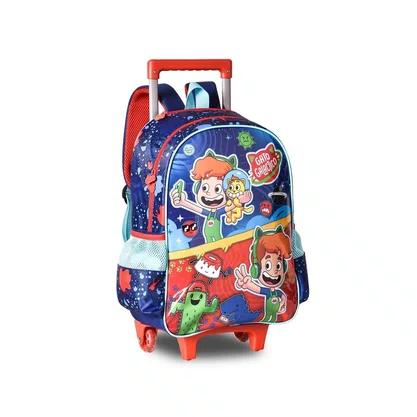 Mochila Infantil Com Rodinhas Gato Galactico Com Capuz
