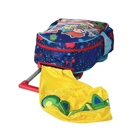 Mochila Infantil Com Rodinhas Gato Galactico Com Capuz