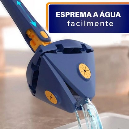 Mop Esfregão Triangular 360º Com Refil e Cabo Inox