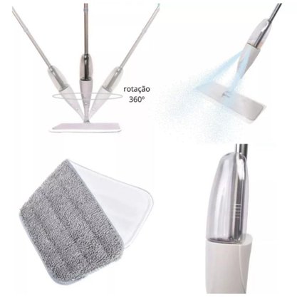 Mop Spray 360º Limpa E Seca Borrifador 350ml E Refil