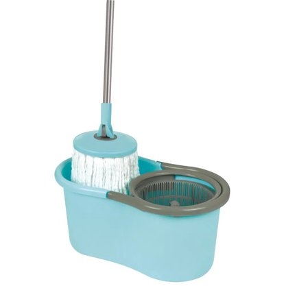 Mop Giratório Com Balde E Esfregão 13L Cor Turquesa