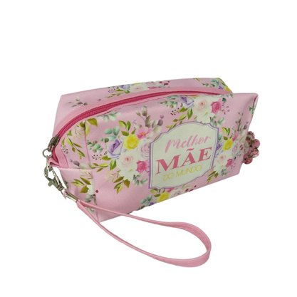 Necessaire Poliéster Estampada Mãe Sortida