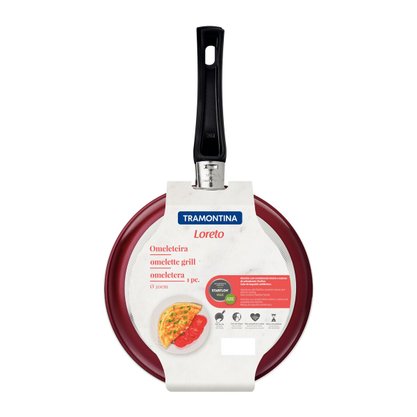 Omeleteira Alumínio 20cm Loreto Vermelho Tramontina