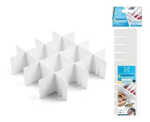 Organizador Gavetas 4 Unidades 30x8cm