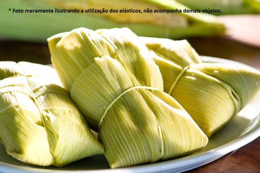 Pacote 600 Elásticos Amarelo Fino 500g