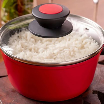 Panela Antiaderente Para Indução Everyday Vermelho Oxford 20 cm