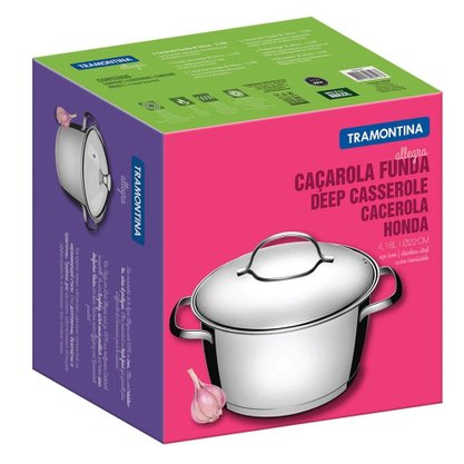 Panela Caçarola Funda Allegra 22cm 4,2L Tramontina