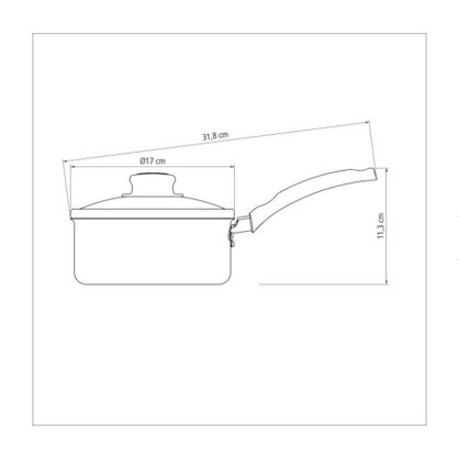 Panela De Aluminio 16cm Turim Vermelho