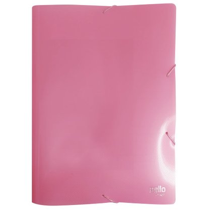 Pasta Aba Elástico Ofício Top Line Perolizada Avulsa Cor Rosa Dello