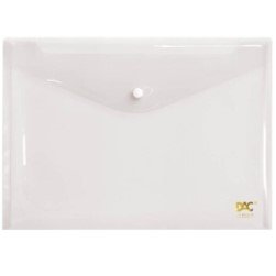 Pasta Envelope Malote A4 Com Botão Transparente 33,2x23,7cm