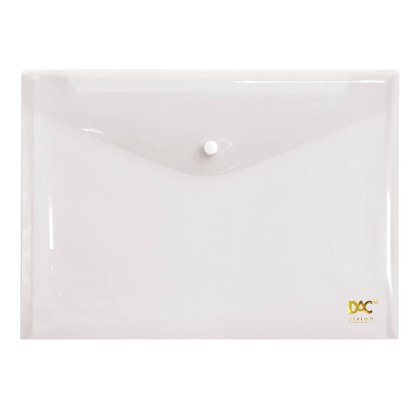Pasta Envelope Malote A4 Com Botão Transparente 33,2x23,7cm