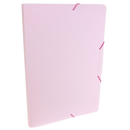 Pasta Ofício Aba Com Elástico 2cm 33,5x2x23,5cm Linho Serena Rosa Pastel