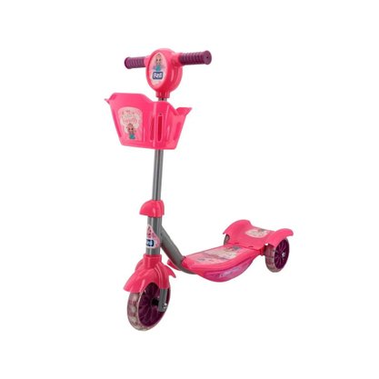 Patinete Infantil Com Cesta Luz E Som Princess