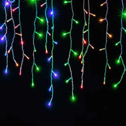 Pisca-Pisca Cascata 100 Led Colorido 8 Funções 220V